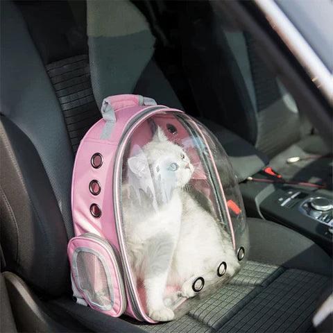 Sac à dos de transport astronaute avec visière pour animaux de compagnie