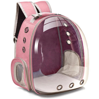 Sac à dos de transport astronaute avec visière pour animaux de compagnie