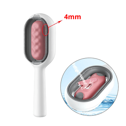 Brosse multifonction avec réservoir d'eau pour animaux de compagnie