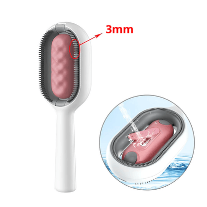 Brosse multifonction avec réservoir d'eau pour animaux de compagnie