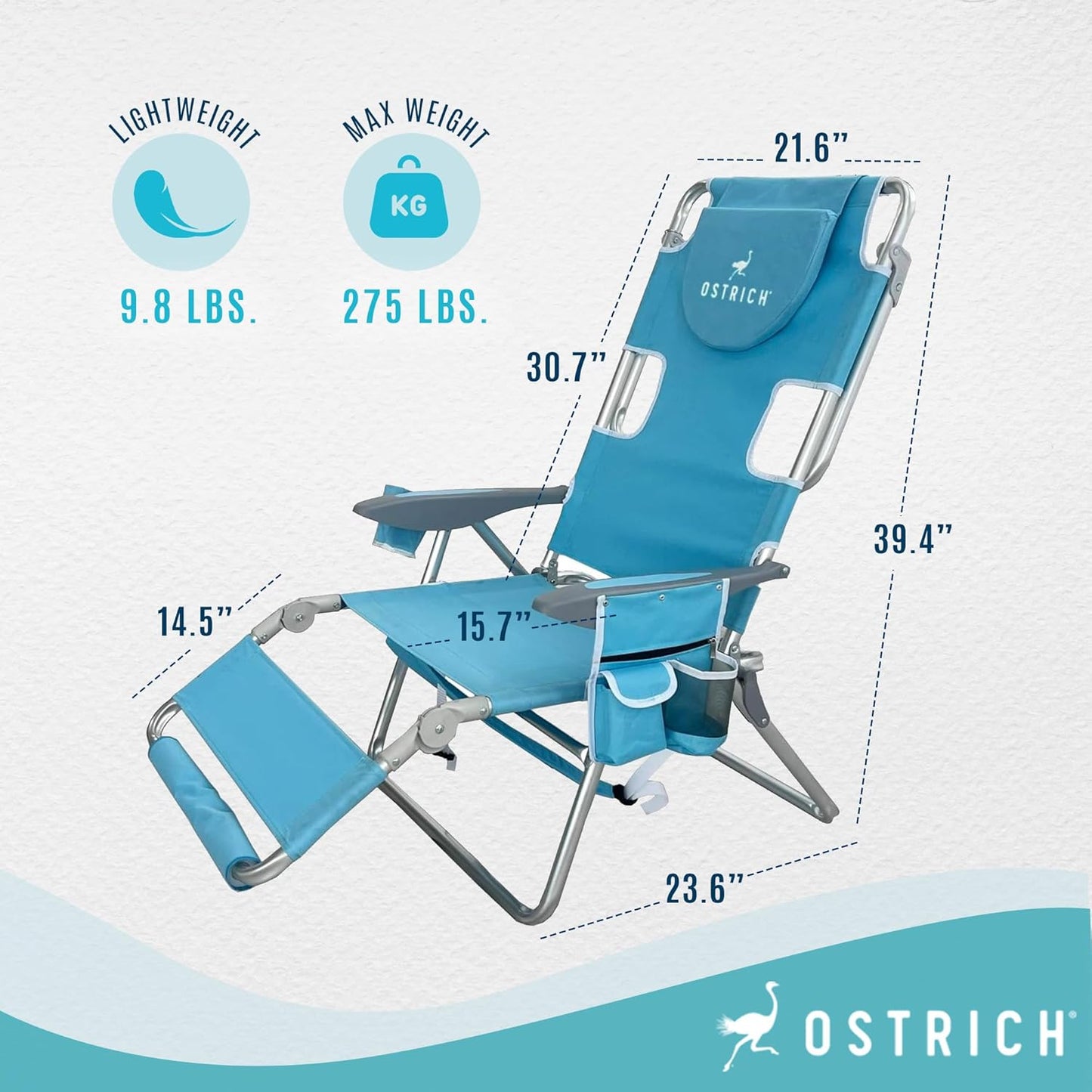 Chaise autruche Mochila 3N1 - avec sac isotherme