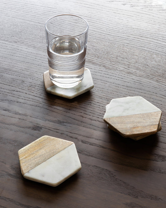 Sous-verres hexagonaux (lot de 4)