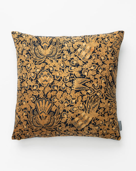 Housse de coussin vintage motif doré n° 4