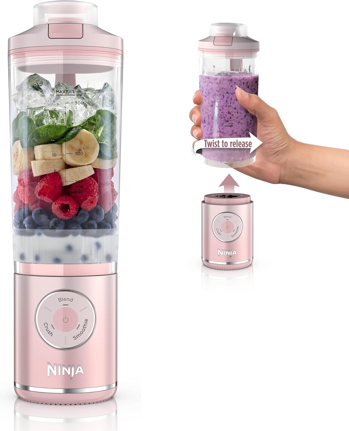 Mixeur personnel portable Twist & Go – 3 programmes, smoothies et glace