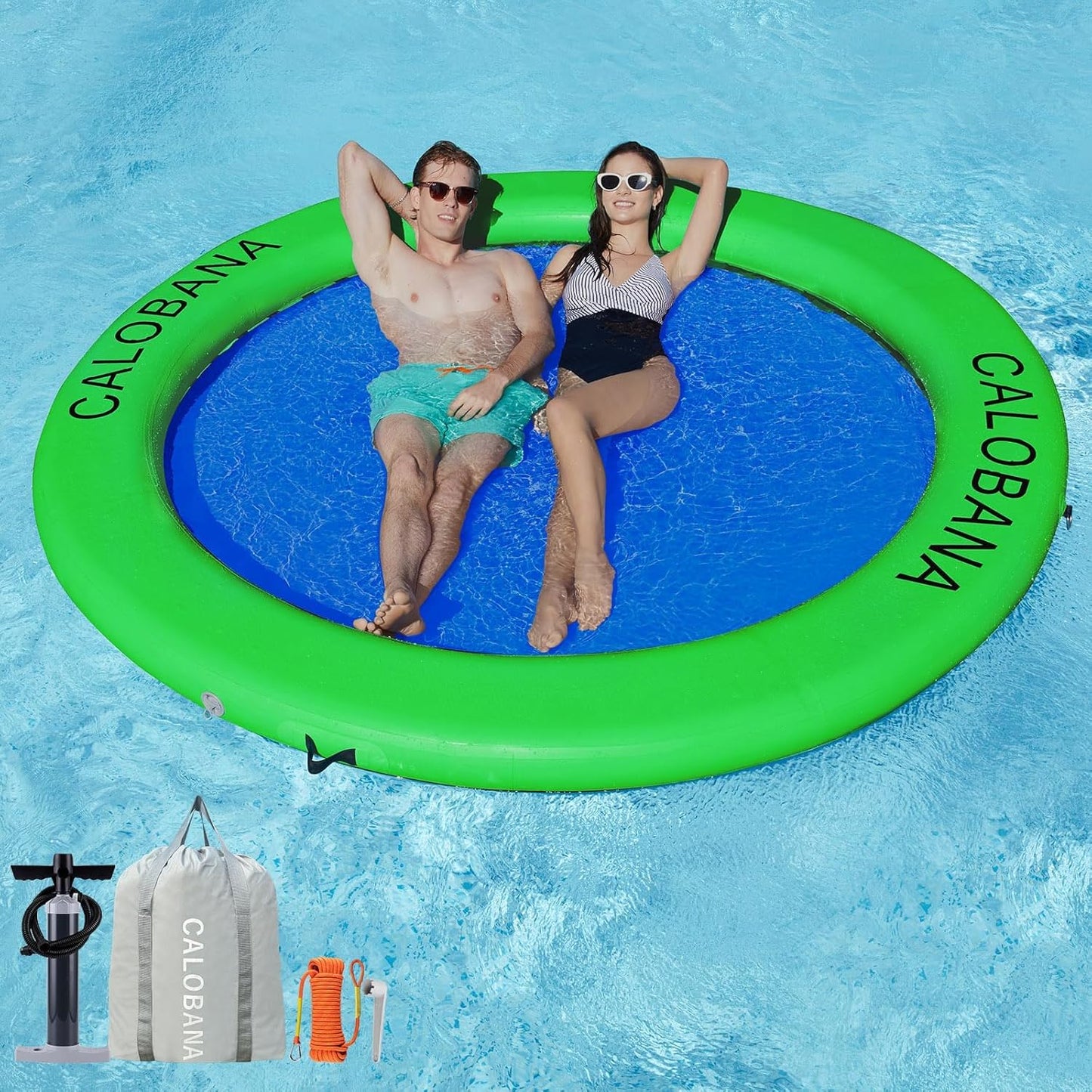 C CALOBANA - Hamac gonflable rond flottant pour l'eau