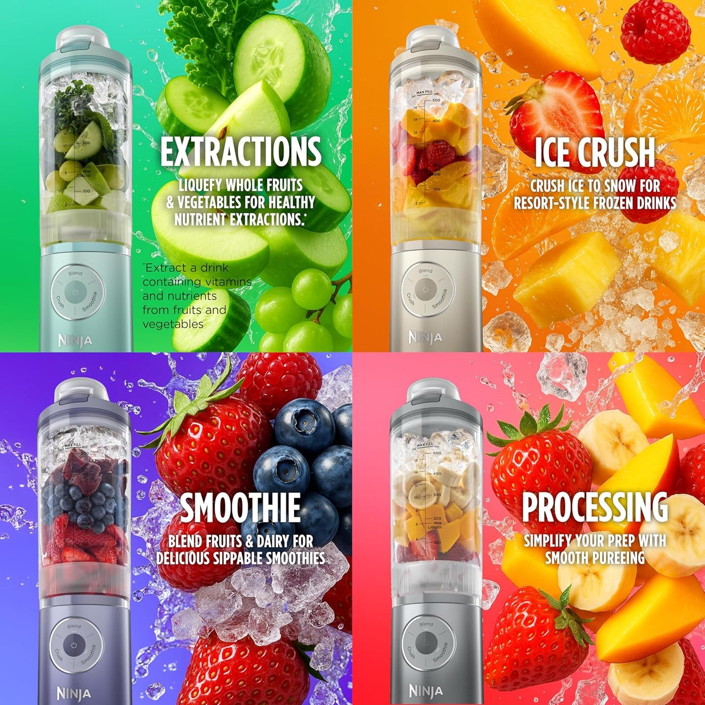 Mixeur personnel portable Twist & Go – 3 programmes, smoothies et glace